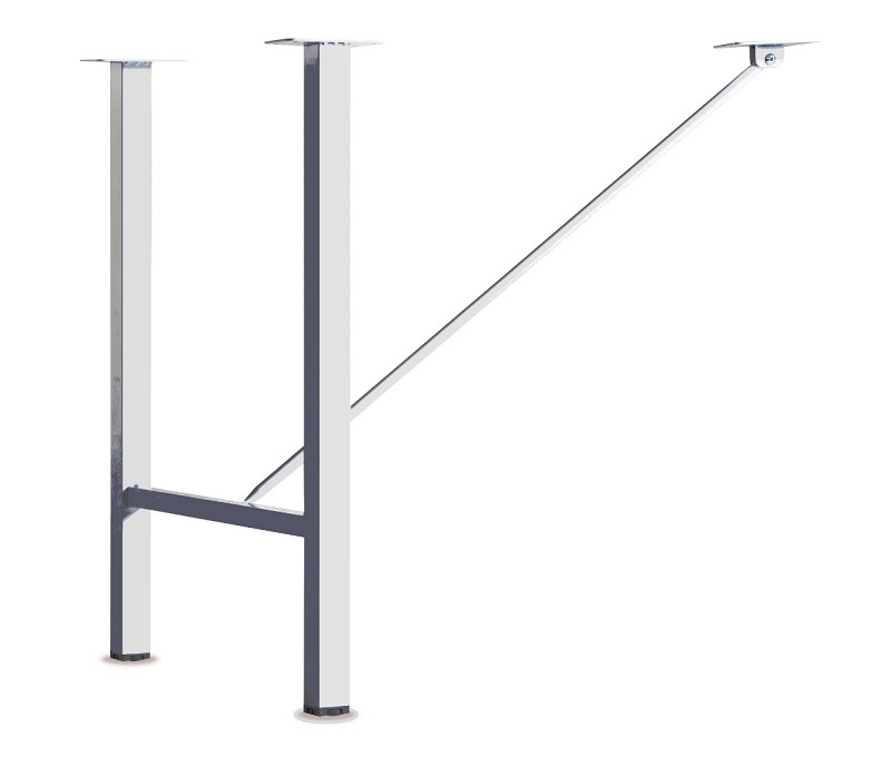 Tischgestell H-Form Chrom Glanz Höhe 710 mm T01