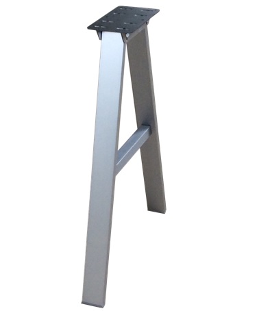 Tischbein A-Form Edelstahl Optik Höhe 870 mm