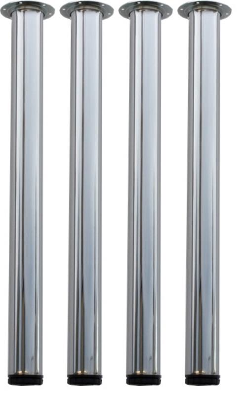 Tischbeine Chrom poliert Höhe 870 mm 4er Set E44
