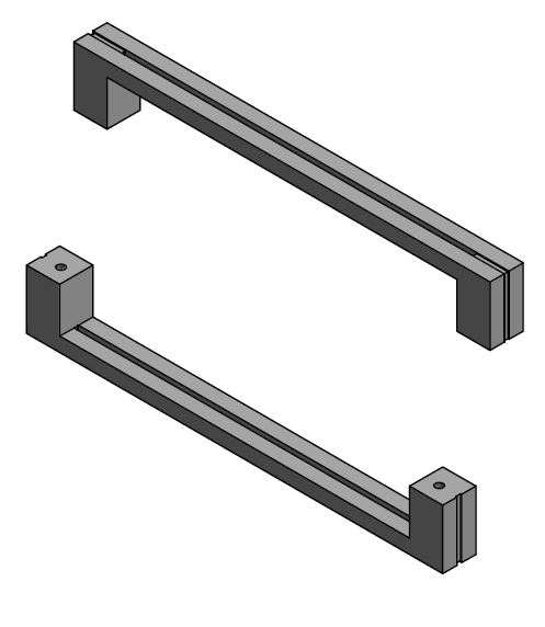 Möbelgriff Schwarz matt BA 160 mm Mario