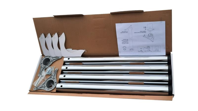 Tischbeine Chrom poliert 4er Set Höhe 710 mm TFD23