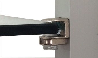 Wandregal Aluminium eloxiert mit 3 Glasböden