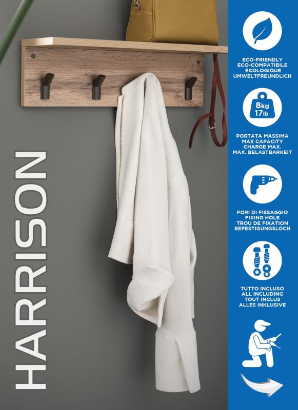 Wandgarderobe Wildeiche Harrison