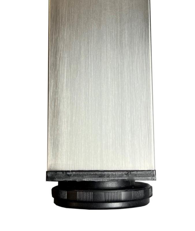 Tischbein eckig Edelstahl Optik Höhe 710 mm TFD60