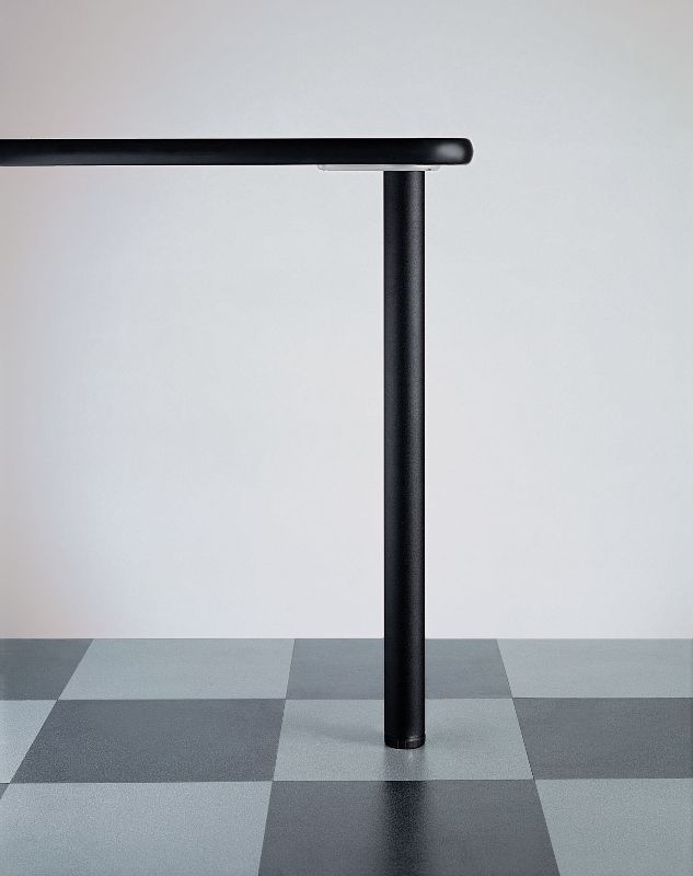 Tischbein Schwarz matt Höhe 740 mm TFD23