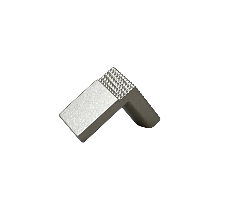 Möbelknopf eckig Edelstahl Optik Leonardo