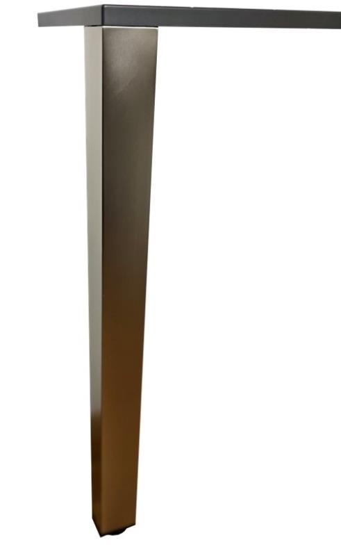 Tischbein eckig Edelstahl Optik Höhe 710 mm TFD60