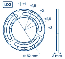 Abstandhalter Distanzring EVO (1-3mm) LD2