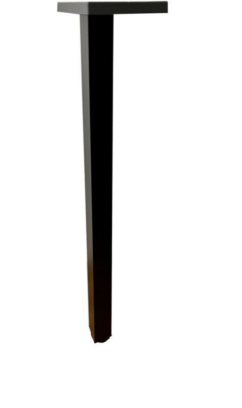 Tischbein eckig Schwarz matt 4er Set Höhe 710 mm TFD60