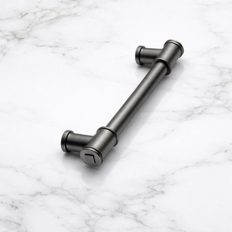 Möbelgriff BA 320 mm Schwarz gebürstet Frieda
