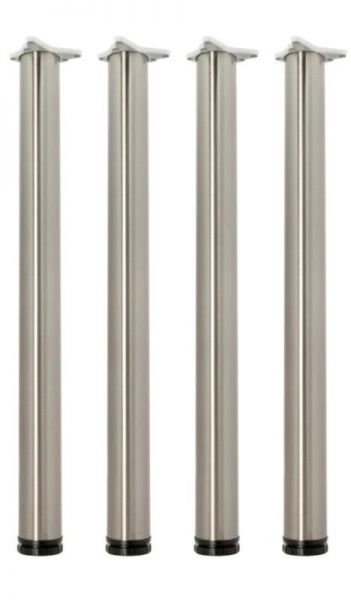 durante Tischbein Chrom poliert 870 mm /Ø 60 mm M/öbelfu/ß h/öhenverstellbar inkl Befestigungsmaerial